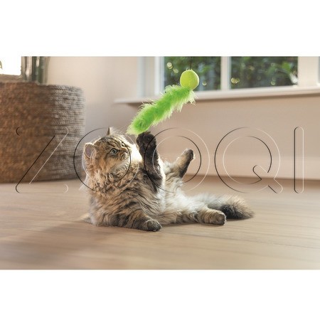 Beeztees Удочка «Шарик с пером» для кошек, в ассортименте, 45 см