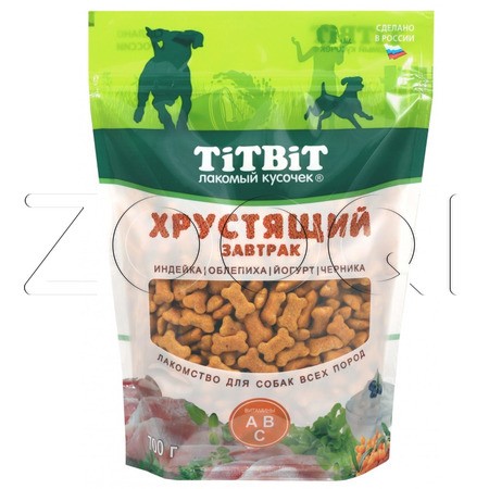 TiTBiT Завтрак хрустящий с индейкой для собак всех пород, 700 г