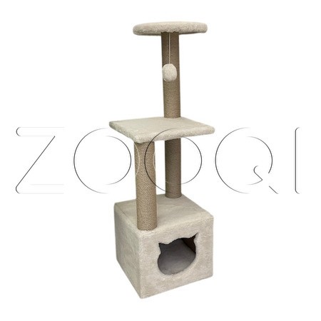 Q-zoo Комплекс «Тринити» для кошек, джут, 36х36х116 см