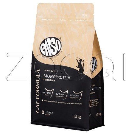 Корм ENSO Cat Formula Monoprotein для кошек (индейка, шпинат)