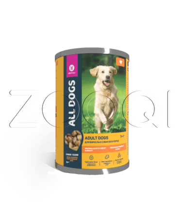 ALL DOGS Консервы для собак тефтельки с индейкой в соусе, 415 г