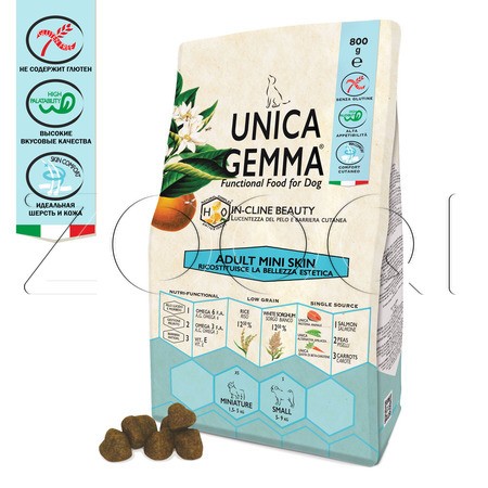 Unica Gemma Mini Skin для взрослых мелких пород (лосось)