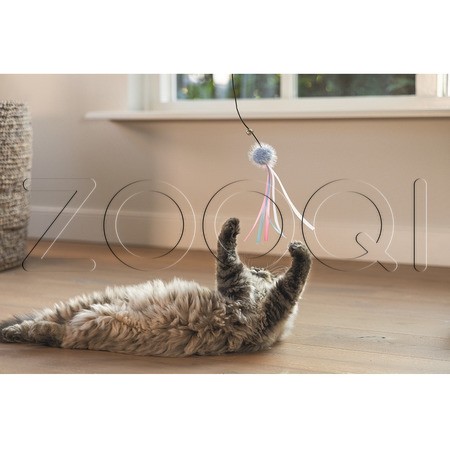 Beeztees Удочка «Шарик с лентой» для кошек, в ассортименте, 47 см