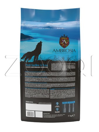 Корм Ambrosia Mediterranean Diet Fresh Sardine & Tuna для собак (сардина, тунец)