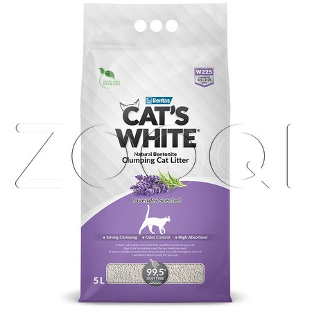 Cat's White Lavender наполнитель комкующийся для кошачьего туалета с ароматом лаванды