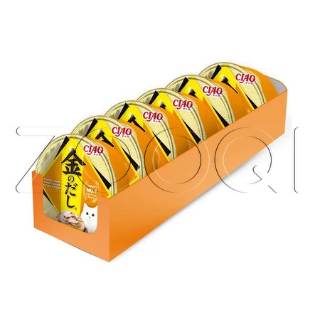 Консерва INABA CIAO Kinnodashi Сup для кошек (куриное филе и микс тунцов Магуро и Кацуо), 70 г