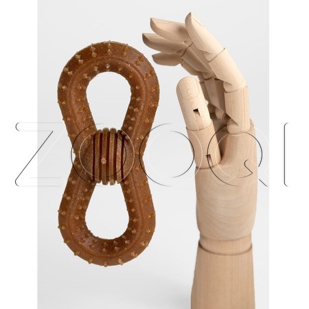 INDIGO Игрушка «Восьмёрка» с древесным волокном для собак, 16x7 см