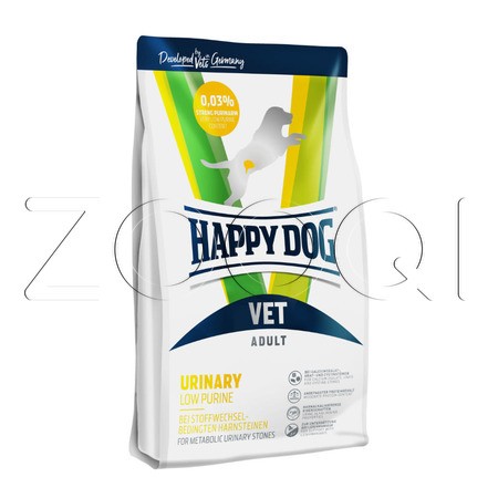 Happy Dog Vet Diet Urinary Low Purine при лечении и профилактике МКБ у взрослых собак