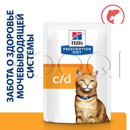Hill's c/d Multicare Urinary Care для кошек с лососем, 85 г