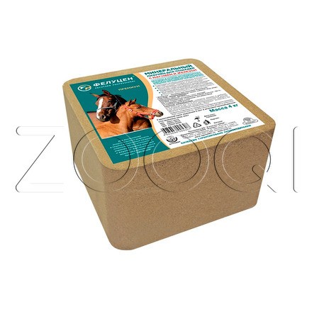 Фелуцен лизунец Премиум с магнием и железом для лошадей, 4 кг