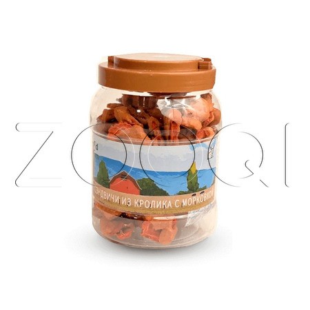 Nord Farm Лакомство Сэндвичи из кролика с морковкой для собак, 800 г