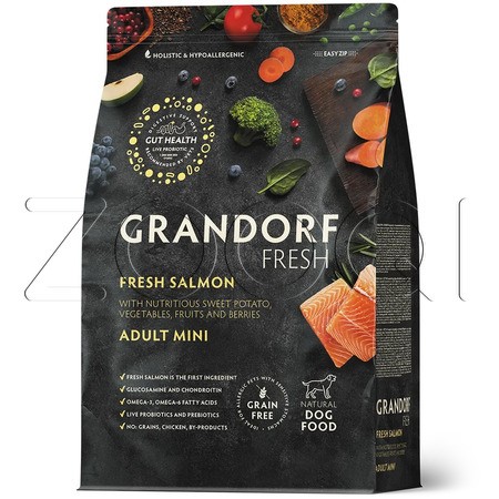 Корм Grandorf Dog Fresh Adult Mini для собак (лосось, батат)