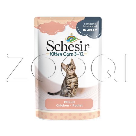 Schesir Cat Пауч с курицей в желе для котят, 85 г