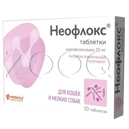 Неофлокс Таблетки для кошек и мелких собак, 10 табл