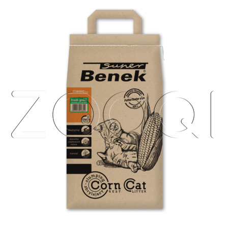 Super Benek Corn Cat Кукурузный наполнитель для кошачьего туалета (свежая трава)