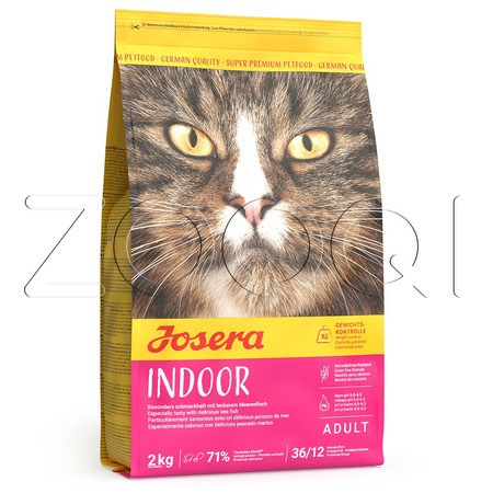 Корм Josera Indoor (Adult 36/12) для кошек (птица, рыба, батат)