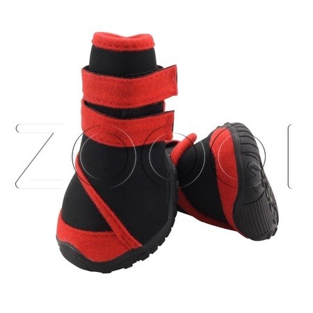 YXS134 Triol Ботинки для собак черные с красным
