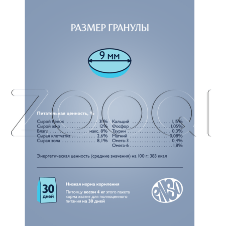 Корм ENSO Cat Formula Sterilized для кошек (белая рыба, клюква)