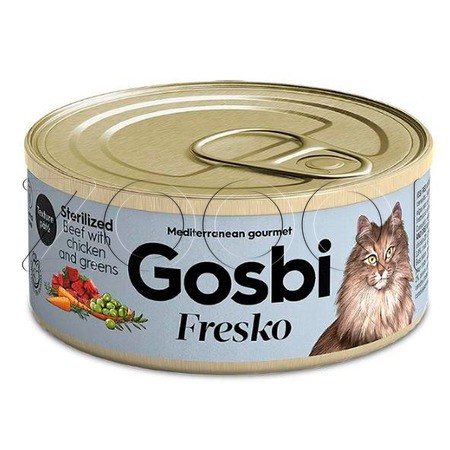 Gosbi Fresko Sterilized для стерилизованных кошек (говядина, курица, зелень)