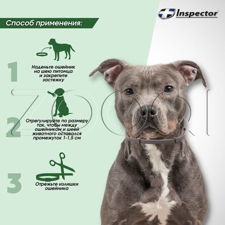 Инспектор Ошейник для средних собак, 65 см
