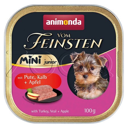 Паштет Vom Feinsten Mini Junior для собак (индейка, телятина, яблоко), 100 г