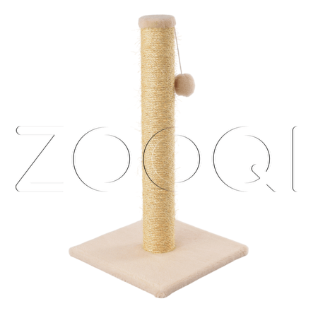 Q-zoo Когтеточка-столбик L с шариком для кошек, сизаль, 75 см