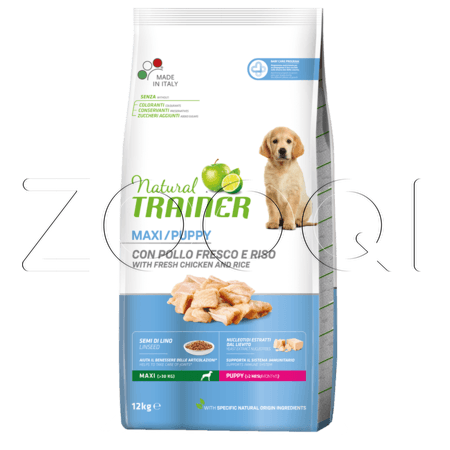Trainer Natural Puppy Maxi для щенков с 2 месяцев (курица), 12 кг