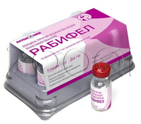 Рабифел Вакцина инактивированная для кошек, 10 доз