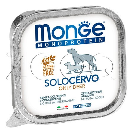 Monge Dog Monoprotein Solo Deer для взрослых собак всех пород (оленина), 150 г