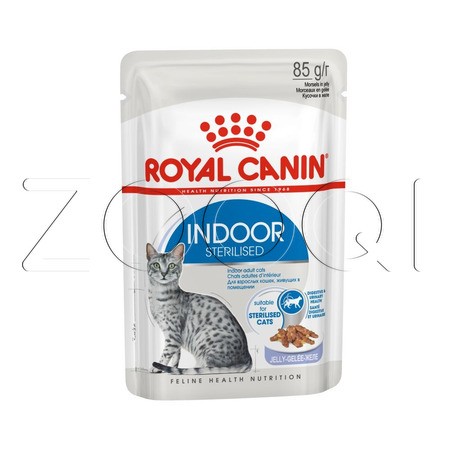 Royal Canin Indoor Sterilised (кусочки в желе), 85 г