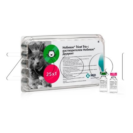 Нобивак Tricat Trio Вакцина с растворителем для кошек