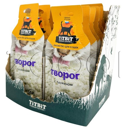 TiTBiT Лакомство «Творог с таурином» для кошек, 15 г
