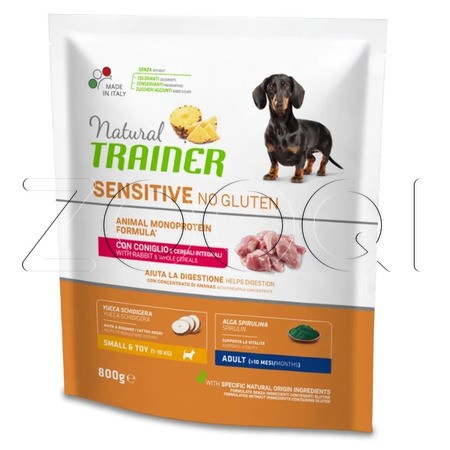 Trainer Natural Sensitive No Gluten Small & Toy Adult для взрослых собак мелких пород (кролик)
