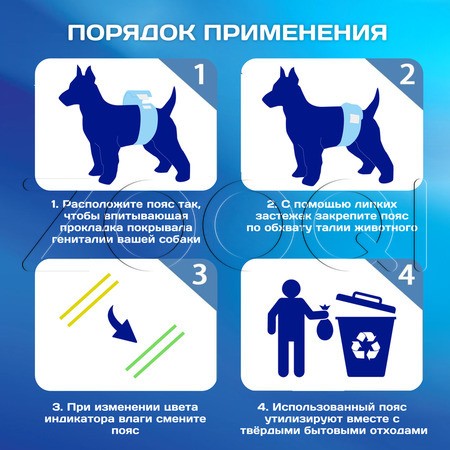 Cliny Пояса с индикатором влаги для кобелей