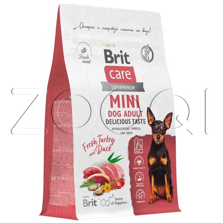 Корм Brit Care Mini Dog Adult Delicious Taste для собак (индейка, утка)