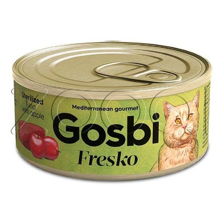 Gosbi Fresko Sterilized для стерилизованных кошек (тунец, яблоко)