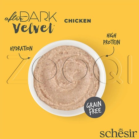 Schesir Cat After Dark Velvet Мусс из курицы для взрослых кошек, 80 г