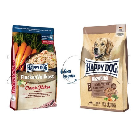 Happy Dog NaturCroq FlockenVollkost Classic Flakes для собак с чувствительным пищеварением