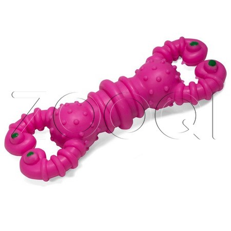 Triol Игрушка для собак из цельнолитой резины «Гантель-скорпион»