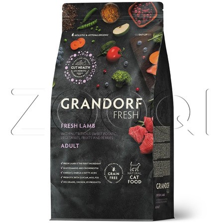 Корм Grandorf Cat Fresh Adult Lamb & Sweet Potato для кошек (ягненок, батат)