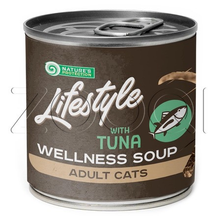 Nature's Protection Lifestyle Sensitive Digestion Суп для кошек с чувствительным пищеварением (тунец), 140 мл