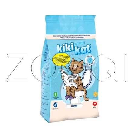 KikiKat Cleany Soap Scented Бентонитовый наполнитель для кошачьего туалета (аромат мыла)