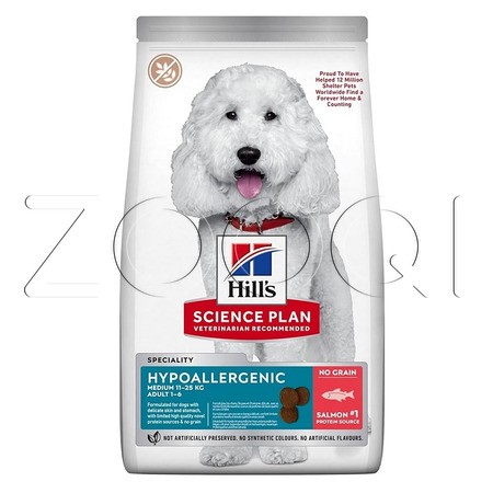 Корм Hill's Science Plan Hypoallergenic Medium Adult для собак (лосось)