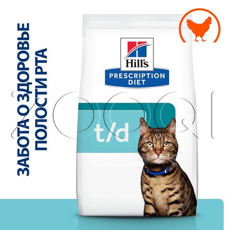 Hill's Prescription Diet t/d Dental Care для взрослых кошек (курица)