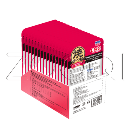 Пауч INABA CIAO Yaki Katsuo Dinner для кошек (тунец Кацио, морской гребешок, ширасу), 50 г