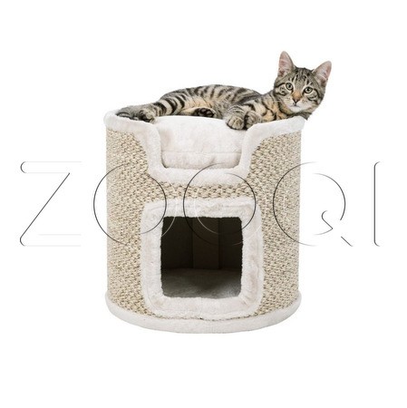 TRIXIE Домик-башня «Ria» для кошек , светло-серый/натуральный